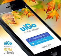 UI设计－手机应用程序通用模板：uiGo » iOS Flat UI Bundle